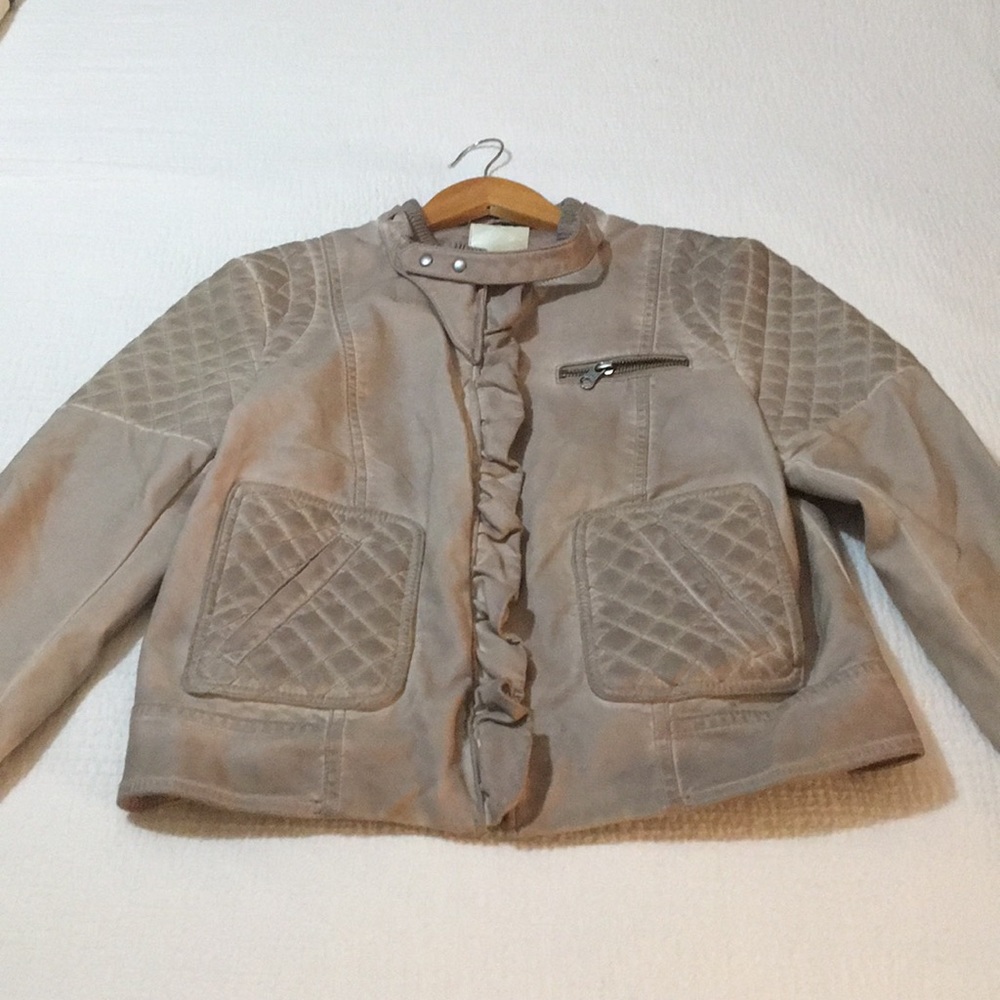 Anthropologie distressed leather jacket